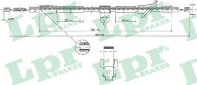 LPR C0529B Cable, parking brake for OPEL,SUZUKI,VAUXHALL - Bild 1 von 3