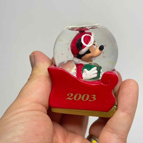 2003 JC Penney Topolino Globo da neve in miniatura natalizia - Foto 3 di 9