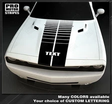 Hood Strobe Stripes Custom Decal for Dodge Challenger 2008-2023 (Choose Color)