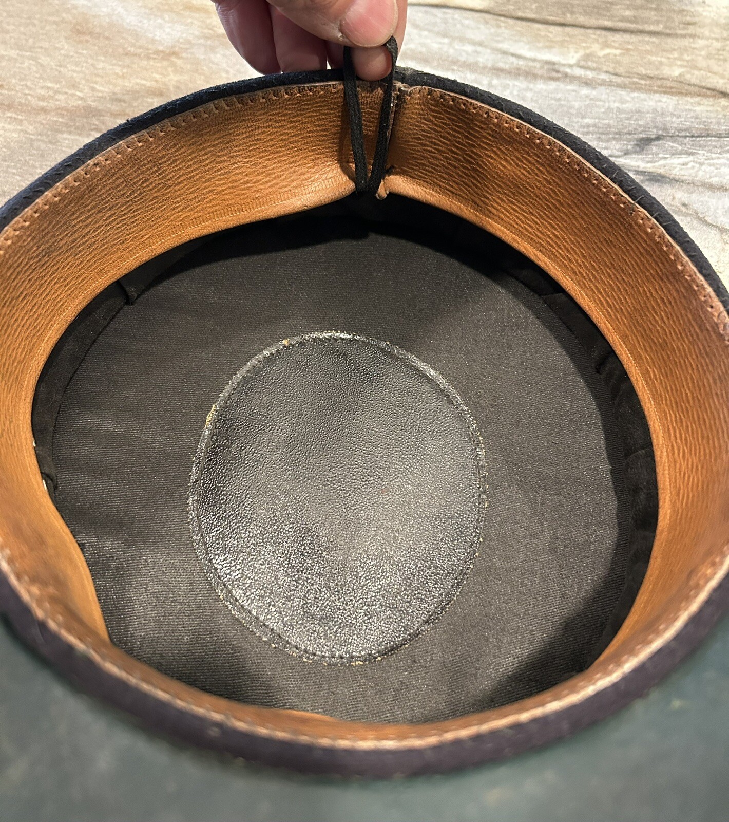 1926 USMC Marine Corps Dress Blue Wool Cover Stamped Philadelphia