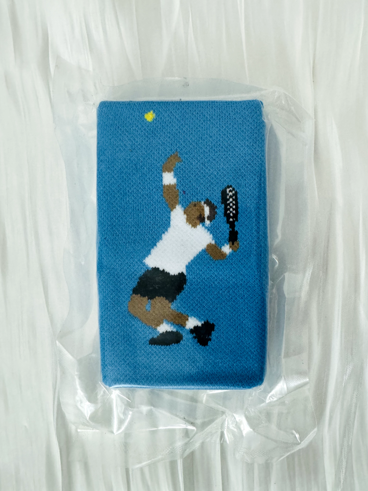 Kiss My ACE Tennis Volleyball Train Cotton Wrist Band Sweatband Blue (Pack of 2)