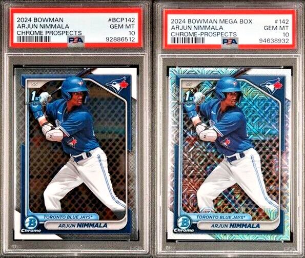 2024 Bowman Chrome 1st Prospects Arjun Nimmala BCP142 PSA 10 Gem Mint Lot of 2