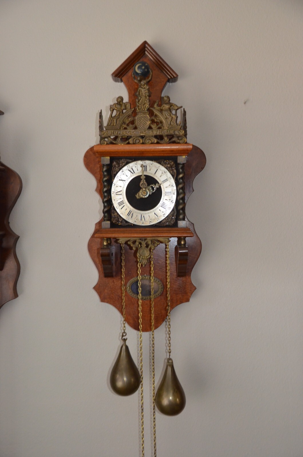 Vintage Dutch Zaanse Zaandam Wall Clock Working! Very nice condition
