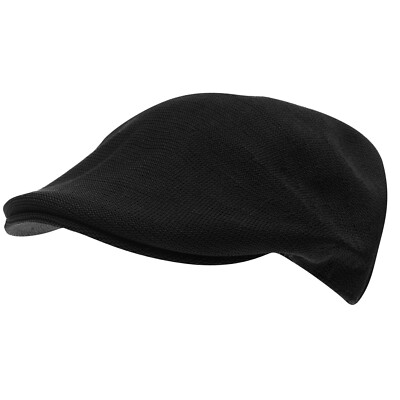 Kangol Seamless 507 Flatcap bestickt Logo Baskenmütze schwarz L/XL