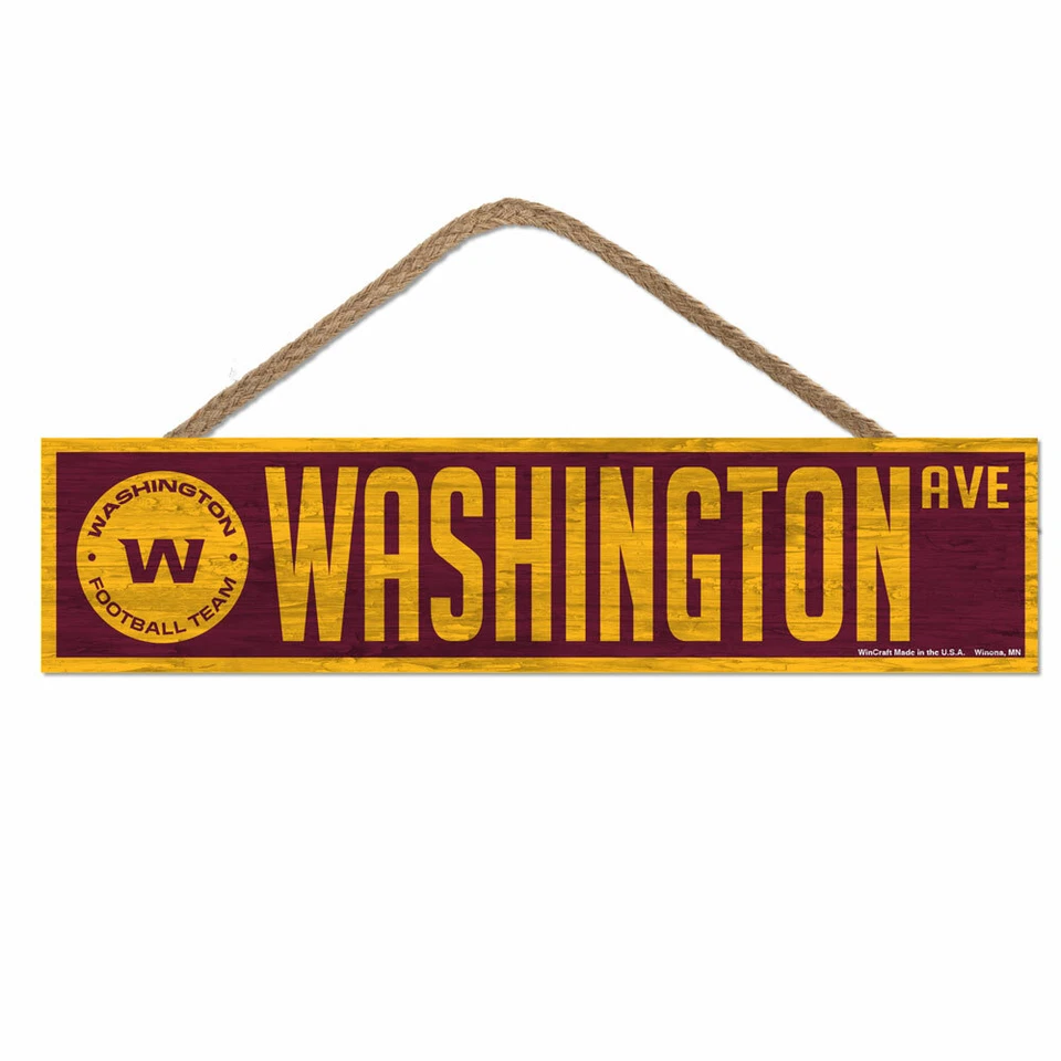 NFL Washington Football Team Commanders Avenue Ave Wood Sign Holzschild Holz - Bild 1 von 1