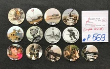 AAFES POGS, 8th Series/Printing, 13 POGS,COMPLETE 25¢ set, #P569 or...#5672,GOOD