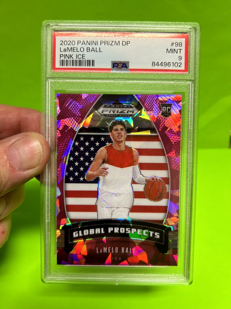 2020 Panini Prizm DP LaMelo Ball #98 Pink Ice Prizm PSA 9 Mint 