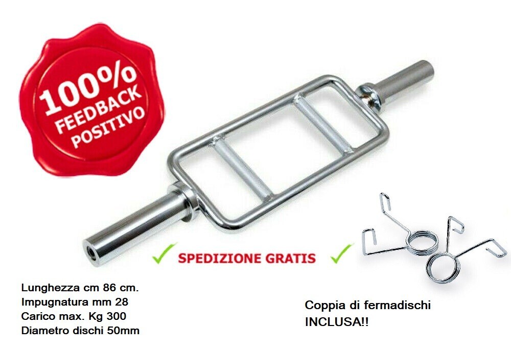 Toorx bilanciere olimpionico  BCO-86 tricipiti, cramato, 86 cm palestra fitness