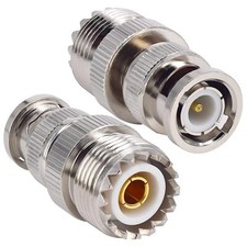 2Pcs BNC Male to UHF Female SO239 Adapter RF coaxial Coax Connector Low Loss US