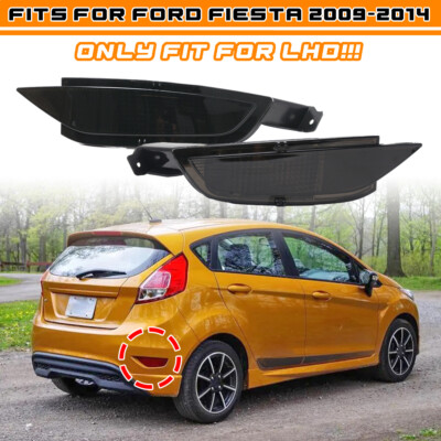 Smoked For Ford Fiesta 09-14 C-Max Rear Bumper Reflector Light Fog Lamp w bulb