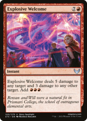 x4 Explosive Welcome STX MTG 100/275 UNCOMMON M/NM 4x