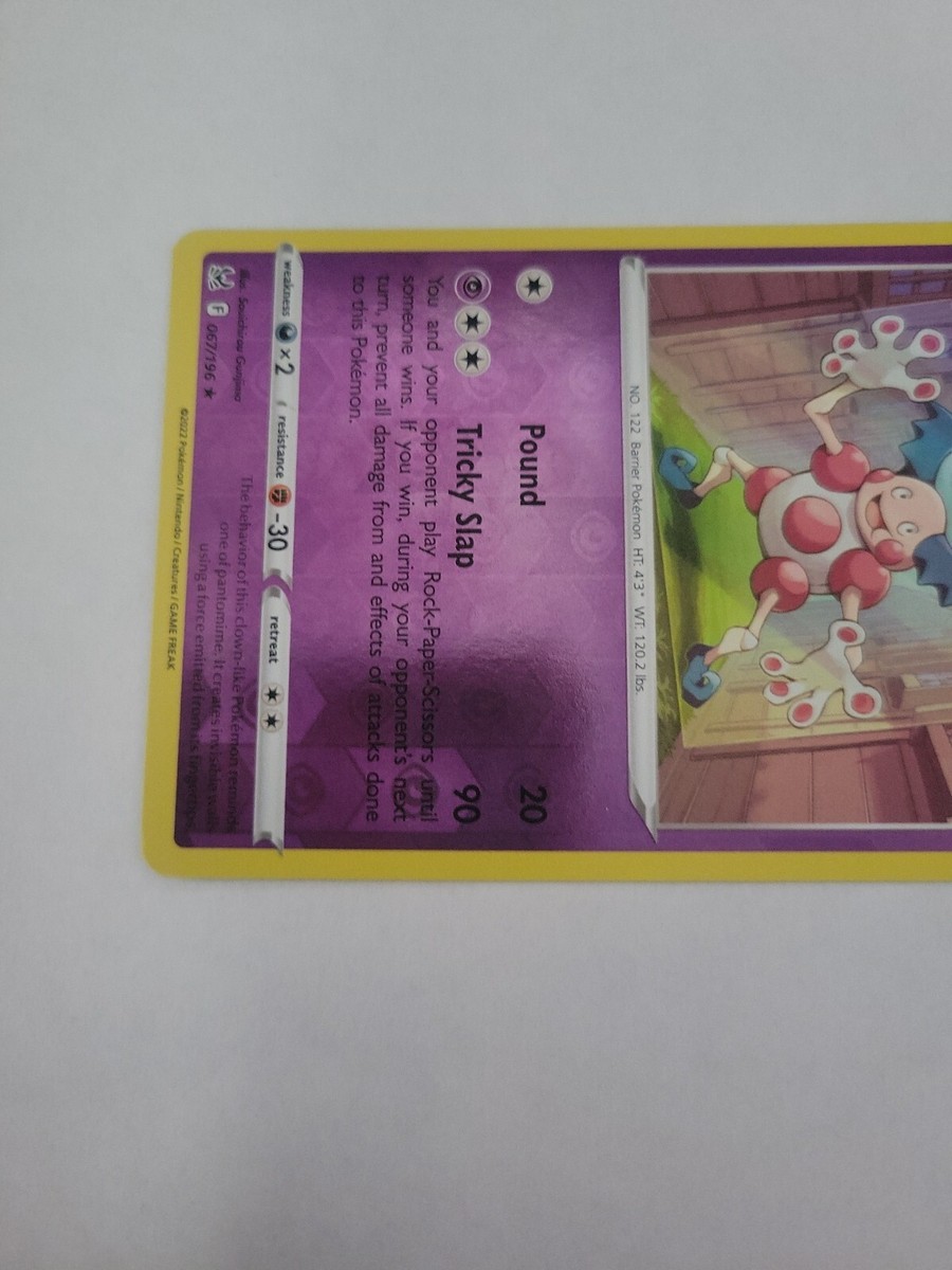 Pokémon TCG Mr. Mime 067/196 Lost Origin Reverse Holo Rare Psychic