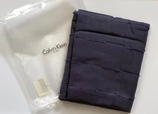 Calvin Klein New Violet 26" x 26" 100% Cotton Fringe Grid European Pillow Sham
