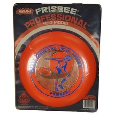 NEW Vintage 1981 Wham-o Frisbee Professional Red Blue Lettering 110 G NIP