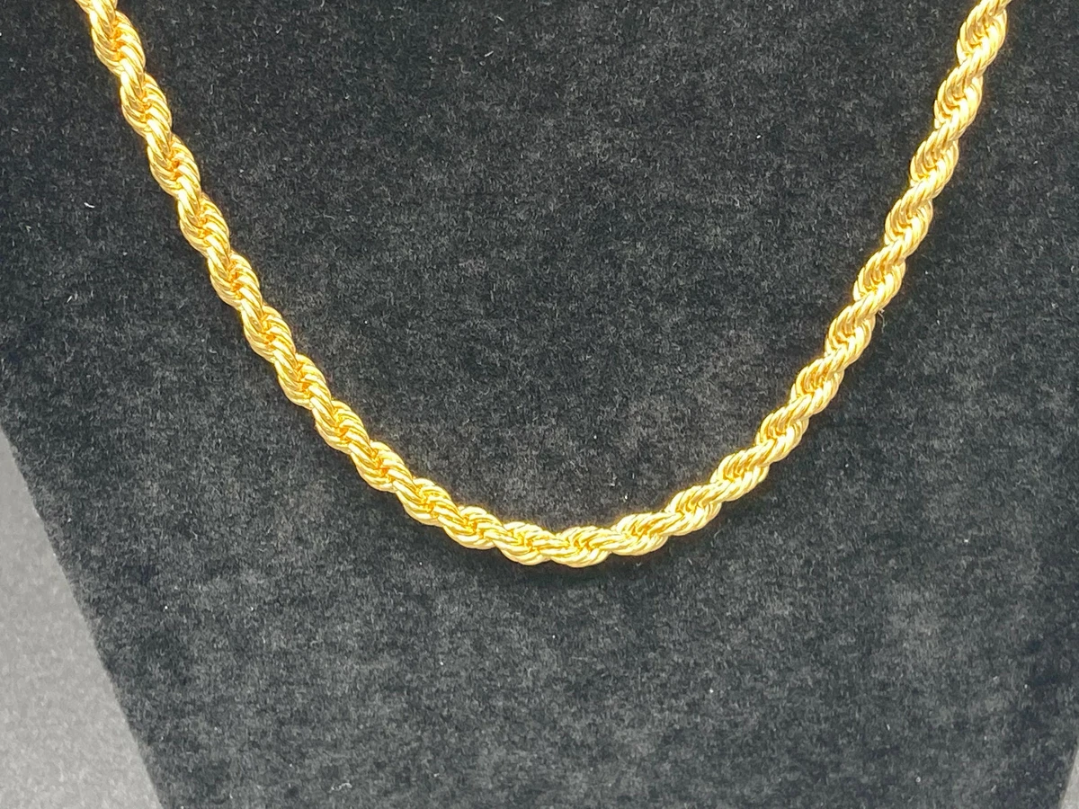 6mm gold plated rope chain deals