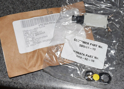 BOEING 5D0001-10 SENSATA 7274-62-10 AMP CIRCUIT BREAKER 8500-005-10 400HZ 
