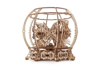 LIGNA ARTS UGEARS AQUARIUM, 3D Puzzle, Holzmodell, mit Antrieb