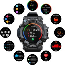 Men Waterproof Smart Watch Bluetooth Wristwatches Outdoor Sports for Android iOS