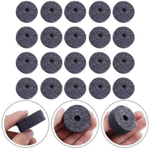 Drum Cymbal Felt Washer Felts Gray/black Round Shape Set 20pcs Crash Best - Picture 4 of 34