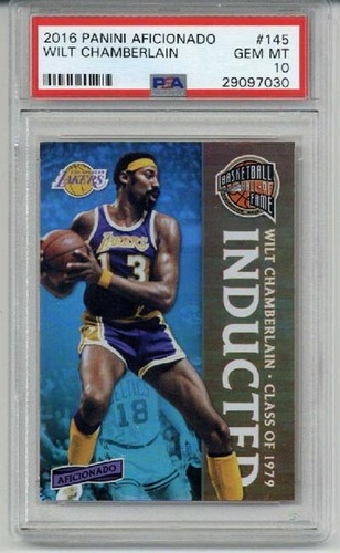 2016 PANINI AFICIONADO #145 WILT CHAMBERLAIN LOS ANGELES LAKERS PSA 10 LOW POP