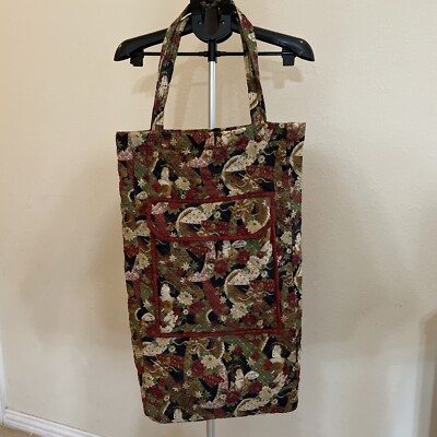 Extra Long Hand Made Quilted Tote Bag So Beautiful And Quality Made Craft Yarn