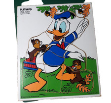 Vintage PLAYSKOOL Donald Duck Wooden Puzzle 190-02 Chip  Dale Wood