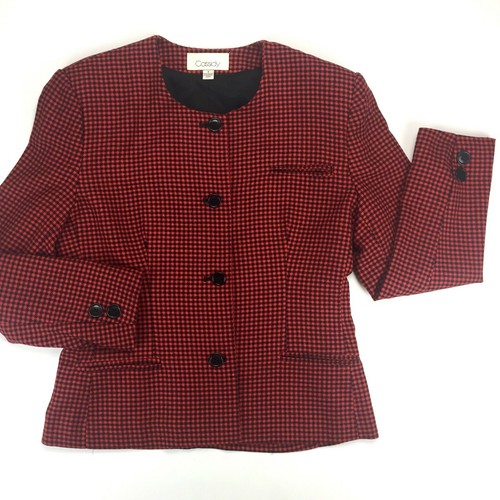 Cassidy Blazer Womens 8 Red Black 