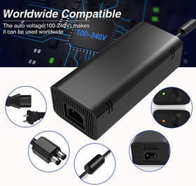 NEW Xbox 360 Slim Slim/S Power Supply Brick AC Adapter Charger with Power Cord