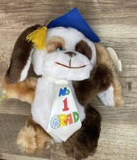TB1 Vintage Russ Luv Pets Graduation Dog Plush 6" Stuffed Toy Animal NWT