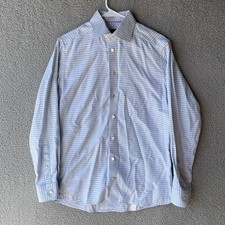 ETON Ganghester Shirt Mens 15 3/4 40 Blue Check Button Up Long Sleeve Adult