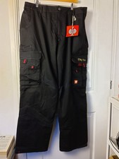 Engelbert Strauss black&red big tick Work Cargo Trousers/pants Cargo Black 42r 