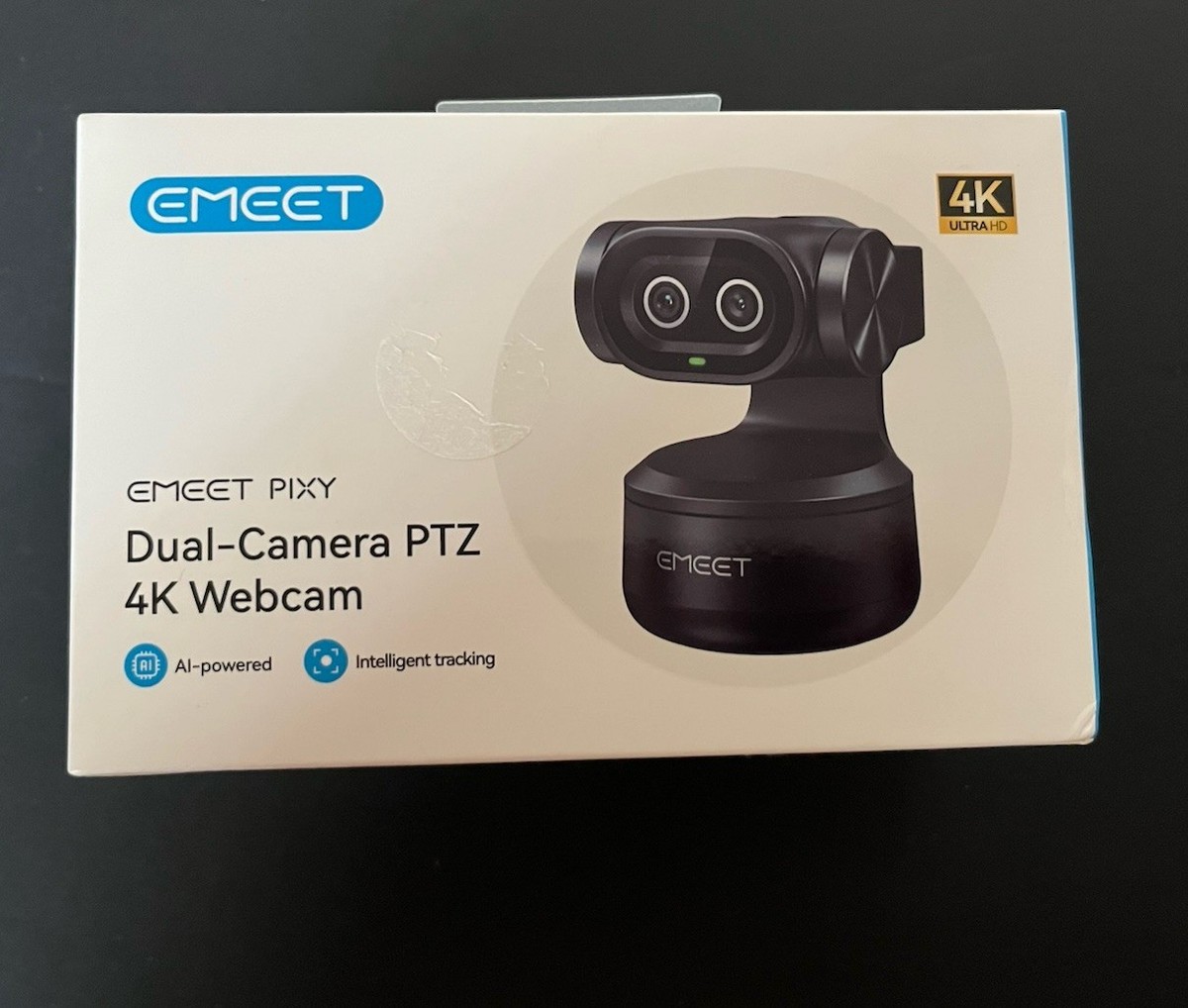 EMEET PIXY 4K AI Dual-Camera PTZ Webcam with Gesture Control and