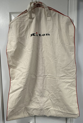 Kiton White/Red Garment Bag 25 x77 