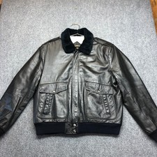 Cooper Mens Black Genuine Leather Flight Bomb...