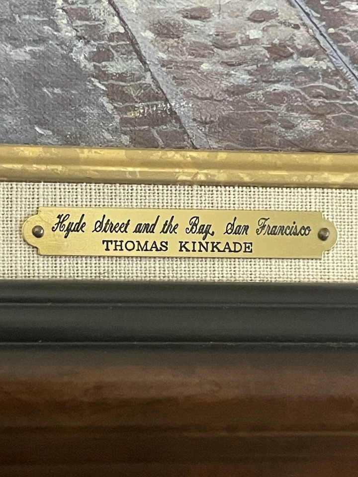 Arte en lienzo Thomas Kinkade Hyde Street and the Bay 8x10 clásico de San Francisco Foto 4 de 4
