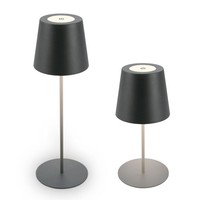 Akku Tischlampe Led Deco Lampe Kabellos Nachttischlampe IP44 Dimmbar Anthrazit