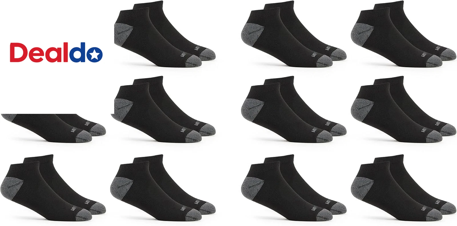 Men'S Dual Defense No Show Socks (12 Pack)