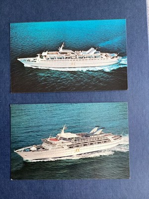 Norwegian Caribbean Lines M/S Skyward & Southward Kreuzfahrt Postkarten x 2 Ephemera