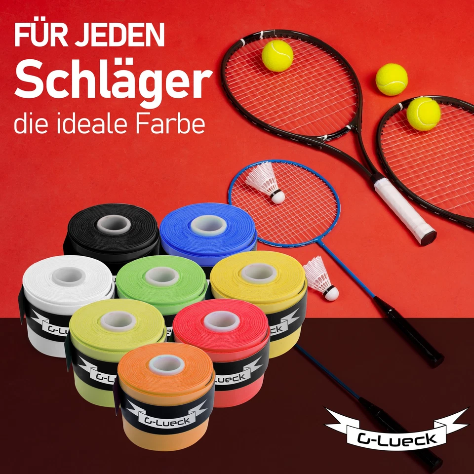 G-Lueck Tennis Overgrip TALENT GRIP Griffband für Squash Badminton, sehr griffig - Bild 4 von 4