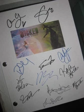 Wicked: For Good Part 2 Signed Film Script X12 Cynthia Erivo Ariana Grande REPNT