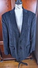 Saddlebred Blue Corduroy Blazer Jacket Size 44L