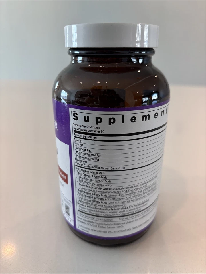 全新 Chapter Wholemega 鱼油 120 粒 Omega-3 D3 Astaxanthin — 第 2/4 张图片