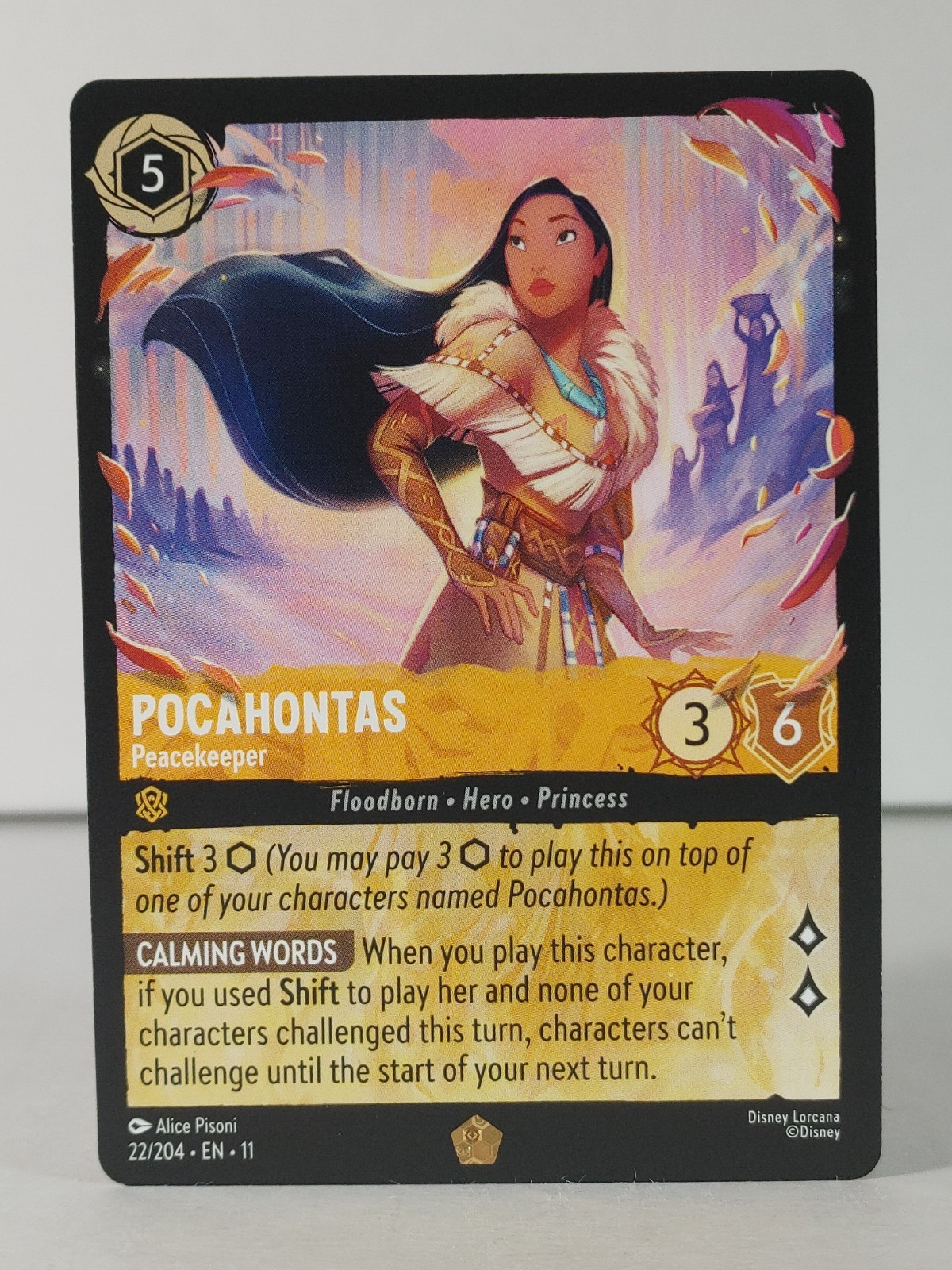 Pocahontas - Peacekeeper - Legendary - Winterspell #22 - LORCANA -B