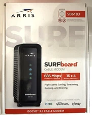 Arris Surfboard SB6183 Cable Modem 686 mbps 16x4 Docsis 3.0 New open box Xfinity