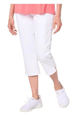 Belle by Kim Gravel Women's Delray Denim Capri Pant White