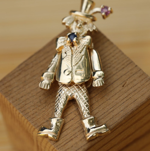 Clown Ruby Sapphire Pendant Charm