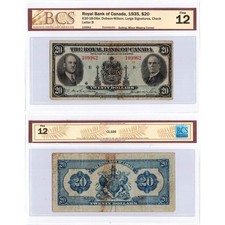 $20 1935 Royal Bank of Canada Chartered Note #630-18-06a - BCS F-12