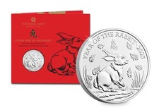2023 Lunar Year of the Rabbit UK £5 five pound BU Coin in RM Sealed Pack BUNC