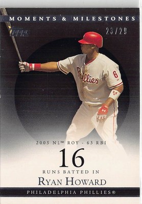 2007 Topps Moments & Milestones #90-11 Ryan Howard Black #/29