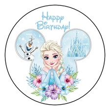 12 Custom Kids Happy Birthday Party Stickers Favors Label 2.5" Tags Princess